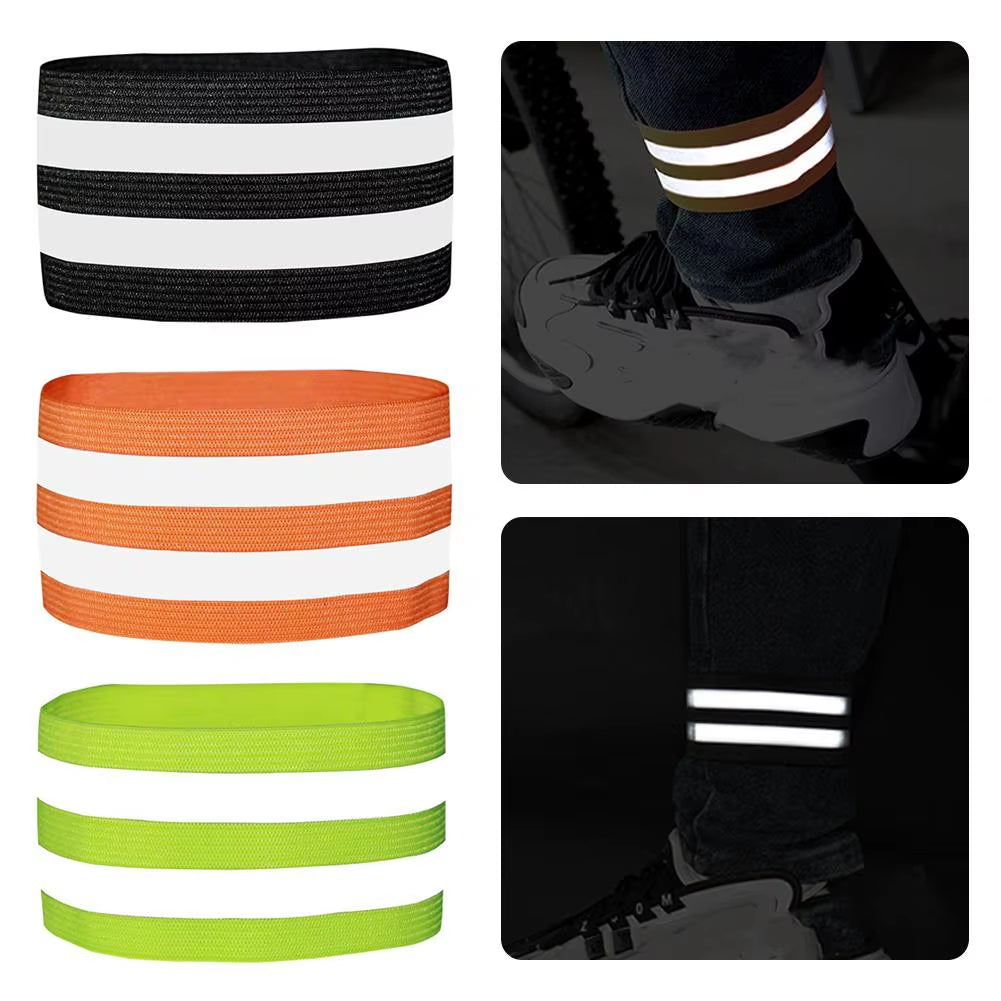 High-Visibility Reflective Trouser Clips (2 Pcs) – Adjustable Bike Leg Bands for Commuting
