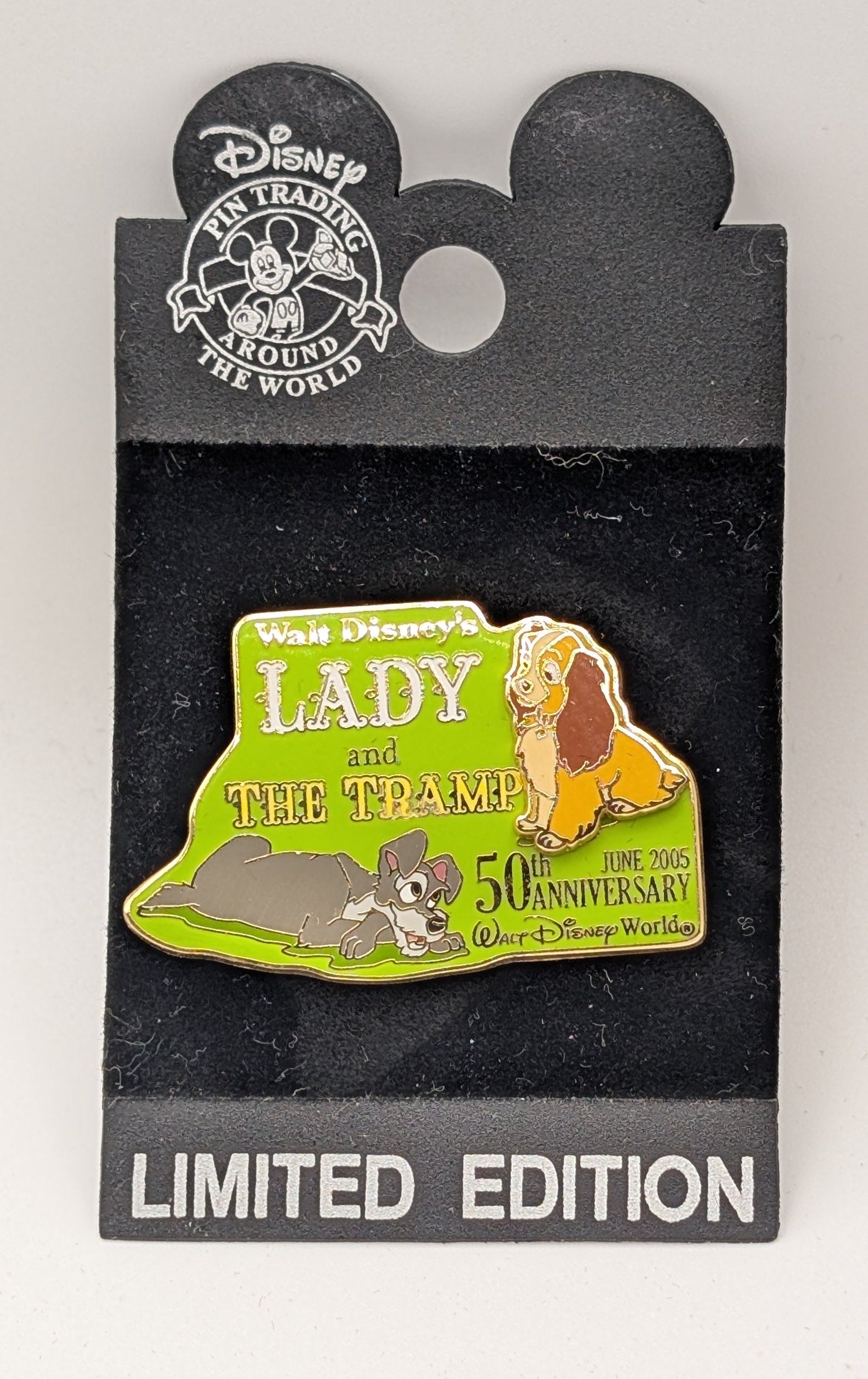 WDW Limited Edition Lady and the Tramp 50th Anniversary Disney trading pin