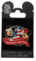 WDW Memorial Day 2008 Mickey Minnie Saluting Salutes LE 2000 Pin