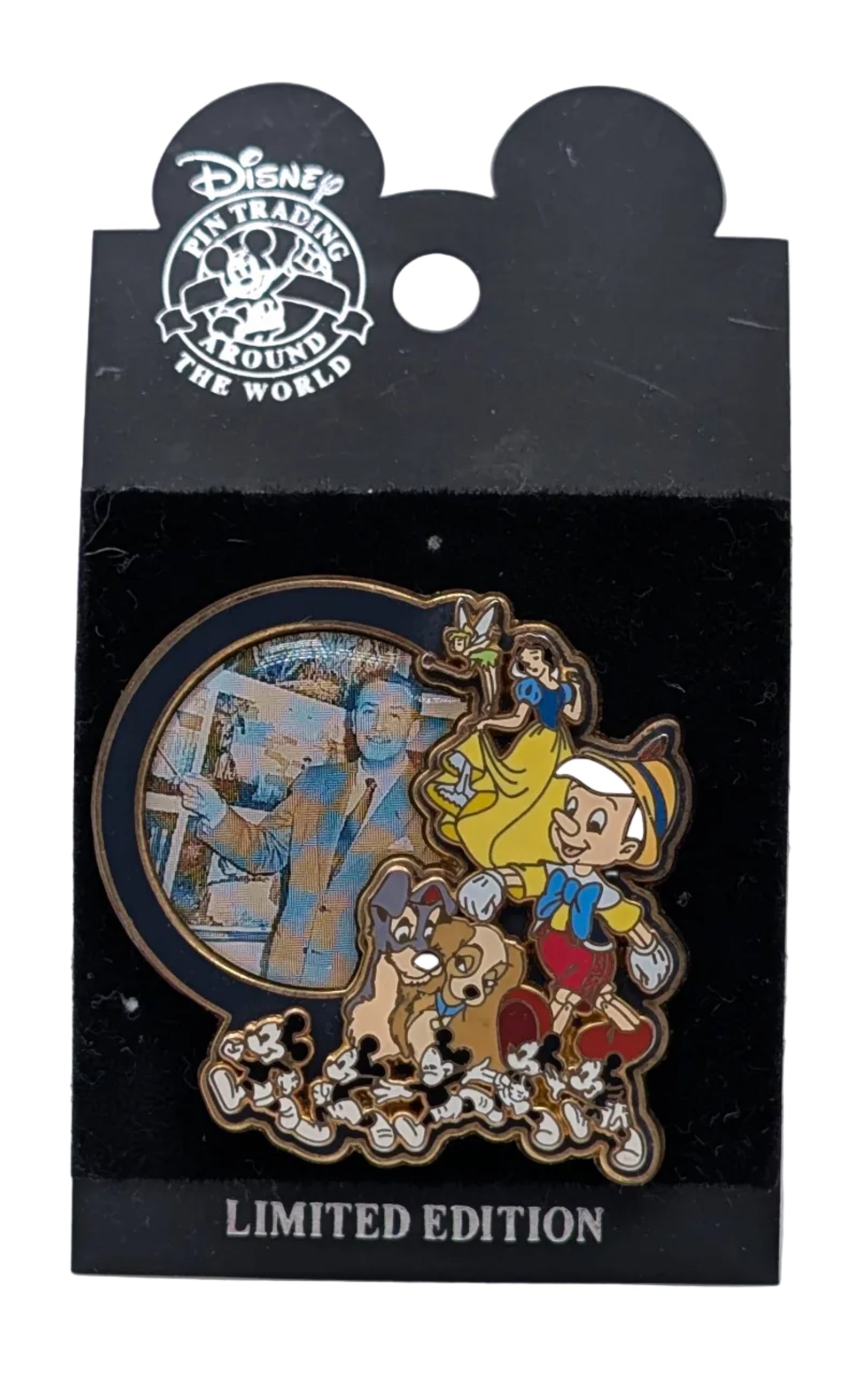 WDW "Walt's Legacy" series, featuring Pinocchio, Lady, Tramp, Snow White, and Tinker Bell 